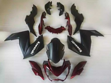Großhandel Kawasaki Z250/Z300 Motorrad Verkleidung 2015-2016 - Matt Schwarz Kastanienbraun Rot