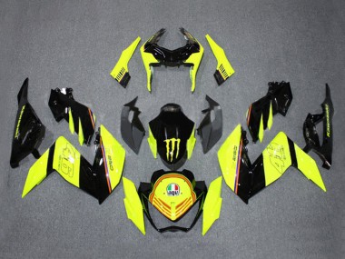 Großhandel Kawasaki Z250/Z300 Motorrad Verkleidung 2015-2016 - Gelb Glanzendes Schwarz Monster