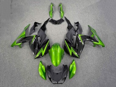 Großhandel Kawasaki Z250/Z300 Motorrad Verkleidung 2015-2016 - Grun Glanzendes Schwarz