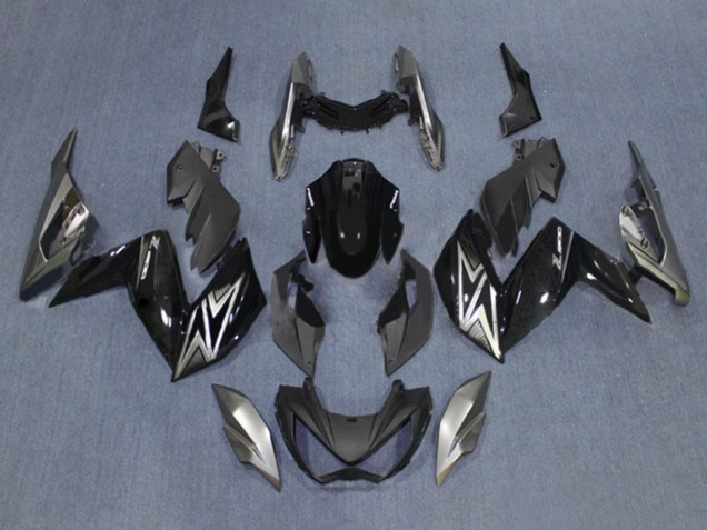 Großhandel Kawasaki Z250/Z300 Motorrad Verkleidung 2015-2016 - Glanzendes Schwarz Silber