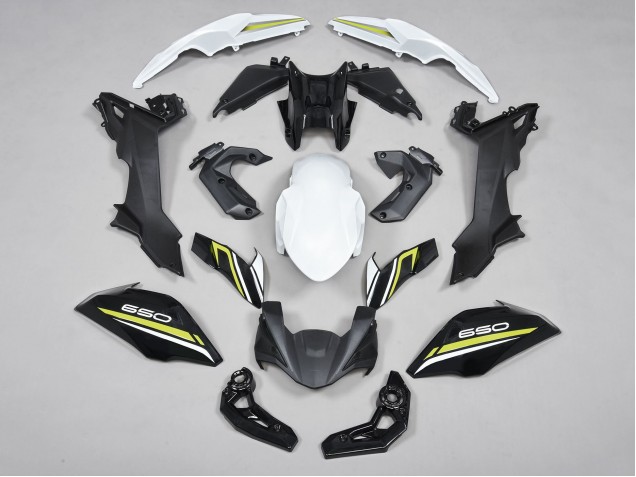 Großhandel Kawasaki Ninja Z650 Motorrad Verkleidung 2017-2019 - Schwarz Weiss Gelb