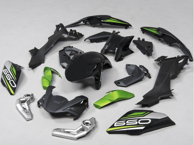 Großhandel Kawasaki Ninja Z650 Motorrad Verkleidung 2017-2019 - Schwarz Grun Silber