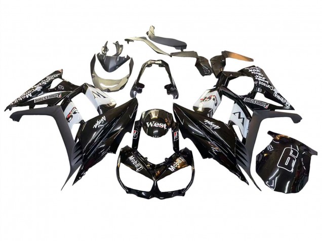 Großhandel Kawasaki Z1000SX Motorrad Verkleidung 2010-2016 - Glanzendes Schwarz Gold Weiss Mobil West