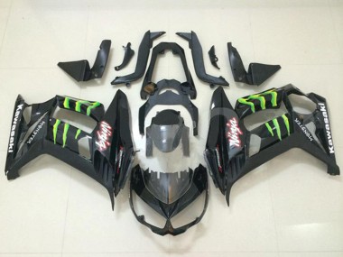 Großhandel Kawasaki Z1000SX Motorrad Verkleidung 2010-2016 - Glanzendes Schwarz Grun Monster