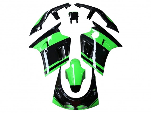 Großhandel Kawasaki ZXR250 Motorrad Verkleidung 1989-1990 - Grun Glanzendes Schwarz