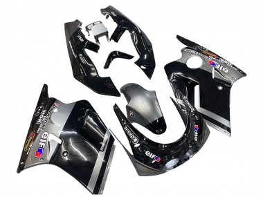 Großhandel Kawasaki ZXR250 Motorrad Verkleidung 1989-1990 - Glanzendes Schwarz Grau Elf Touch4 Bridgestone