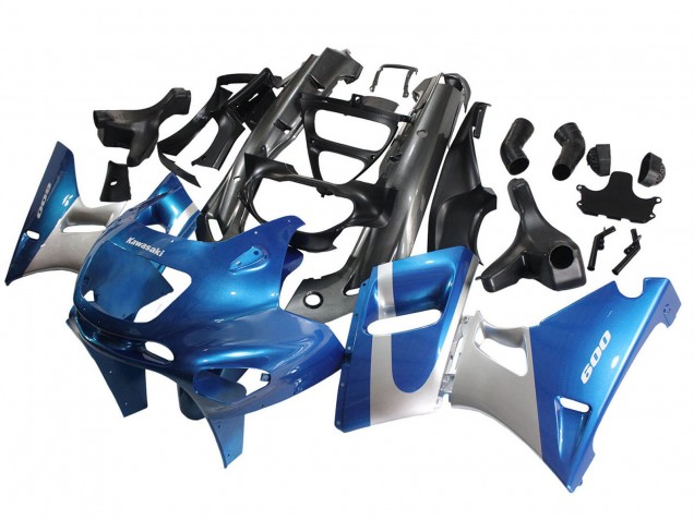 Großhandel Kawasaki ZZR600 Motorrad Verkleidung 1998-2003 - Blau Silber Schwarz