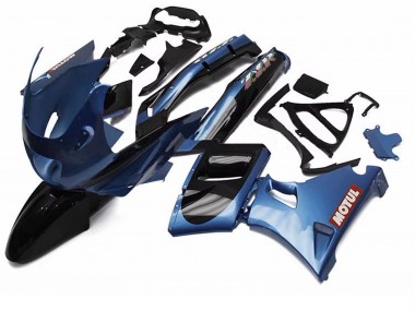 Großhandel Kawasaki ZZR400 Motorrad Verkleidung 1993-2007 - Blau Schwarz Rot Motul