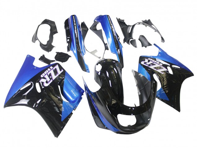 Großhandel Kawasaki ZZR1100 Motorrad Verkleidung 1990-1992 - Blau Glanzendes Schwarz
