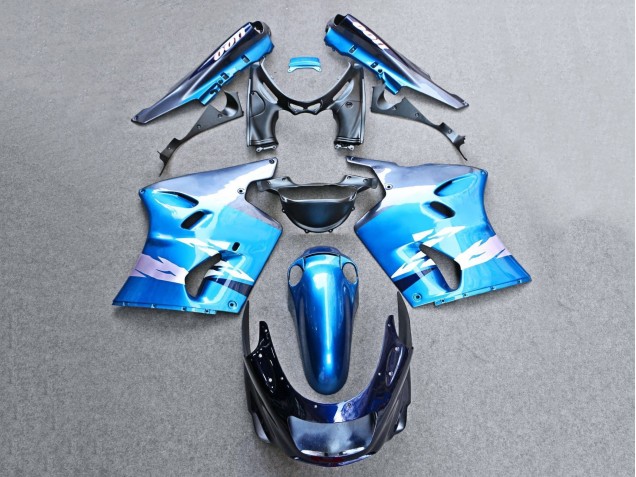 Großhandel Kawasaki ZZR1100 Motorrad Verkleidung 1993-2003 - Glanzendes Blau Grau