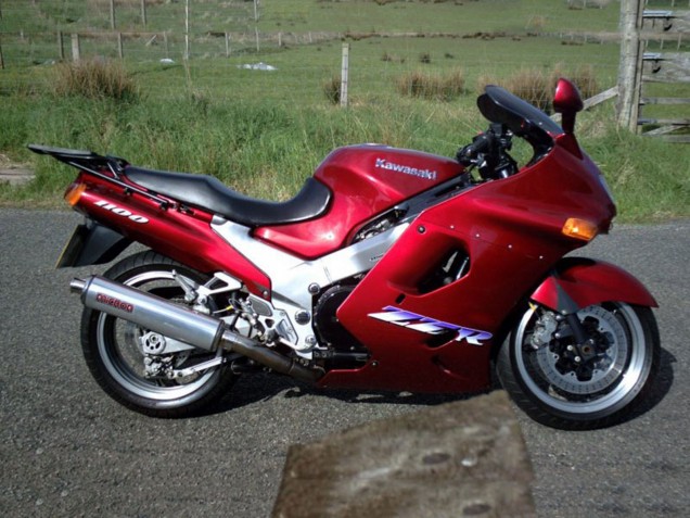 Großhandel Kawasaki ZZR1100 Motorrad Verkleidung 1993-2003 - Dunkel Rot