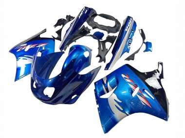 Großhandel Kawasaki ZZR1100 Motorrad Verkleidung 1993-2003 - Blau Silber Schwarz