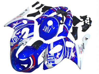 Großhandel Yamaha YZF600R Thundercat Motorrad Verkleidung 1996-2007 - Blau Weiss Silber Rot Fiat Motul