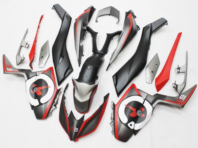 Großhandel Yamaha XMAX300 Motorrad Verkleidung 2017-2021 - Matt Schwarz Rot Grau 99