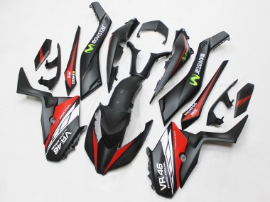 Großhandel Yamaha XMAX300 Motorrad Verkleidung 2017-2021 - Matt Schwarz Rot MoviStar ENEOS 46