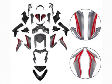 Großhandel Suzuki GSX-S 1000 Motorrad Verkleidung 2015-2020 - Rot Silber