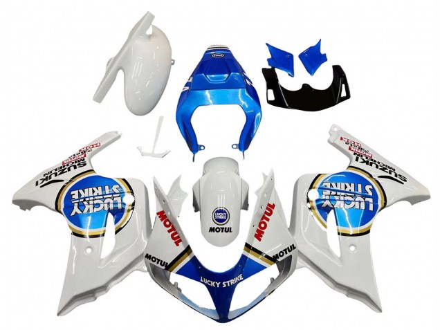 Großhandel Suzuki SV650 Motorrad Verkleidung 2003-2013 - Weiss Blau Lucky Strike Motul