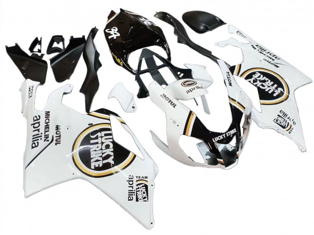 Großhandel Aprilia RSV1000 Motorrad Verkleidung 2003-2006 - Weiss Schwarz Lucky Strike Motul Michelin