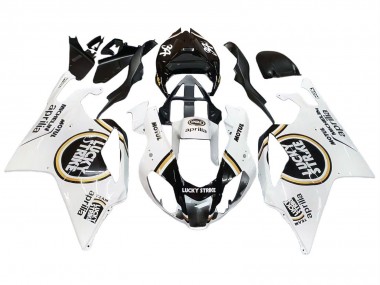 Großhandel Aprilia RSV1000 Motorrad Verkleidung 2003-2006 - Weiss Schwarz Lucky Strike Motul Michelin