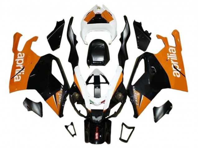 Großhandel Aprilia RSV1000 Motorrad Verkleidung 2003-2006 - Schwarz Orange Weiss