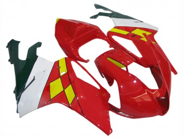 Großhandel Aprilia RSV1000 Motorrad Verkleidung 2003-2006 - Rot Gelb Weiss
