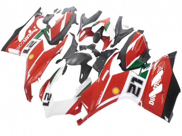 Großhandel Ducati Panigale V2 Motorrad Verkleidung 2020-2024 - Weiss Rot Grun Matt Schwarz Corse 21