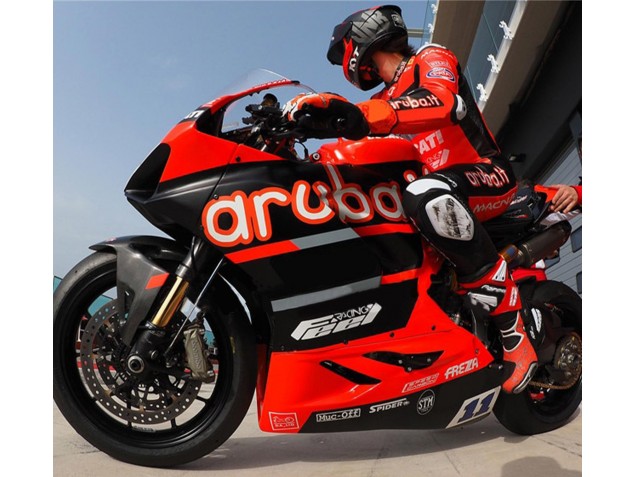 Großhandel Ducati Panigale V4 V4S Motorrad Verkleidung 2018-2019 - Rot Glanzendes Schwarz Aruba 11