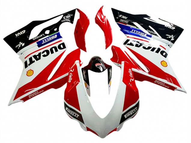 Großhandel Ducati Panigale V4 V4S Motorrad Verkleidung 2018-2019 - Weiss Rot Glanzendes Schwarz Lenovo