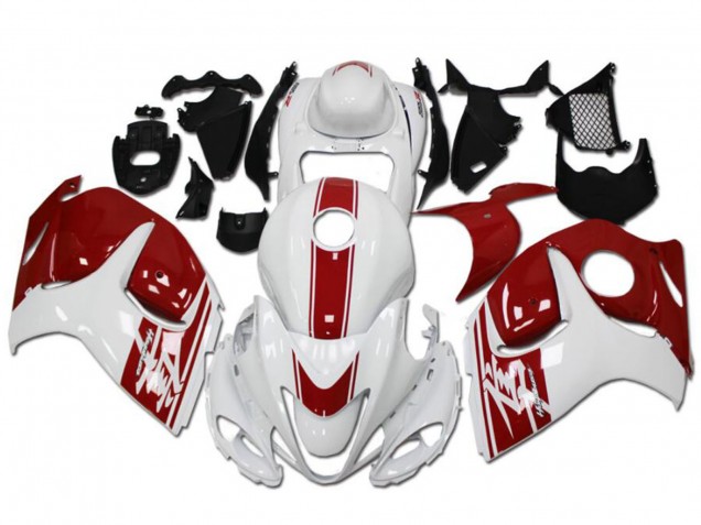 Großhandel Suzuki GSXR 1300 Hayabusa Motorrad Verkleidung 2008-2020 - Weiss Rot