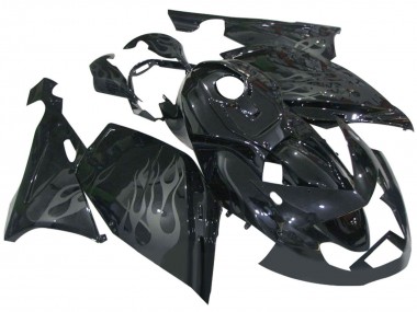 Großhandel BMW K1200S Motorrad Verkleidung 2005-2010 - Glanzendes Schwarz Grau Flamme
