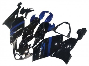 Großhandel BMW K1200S Motorrad Verkleidung 2005-2010 - Blau Glanzendes Schwarz