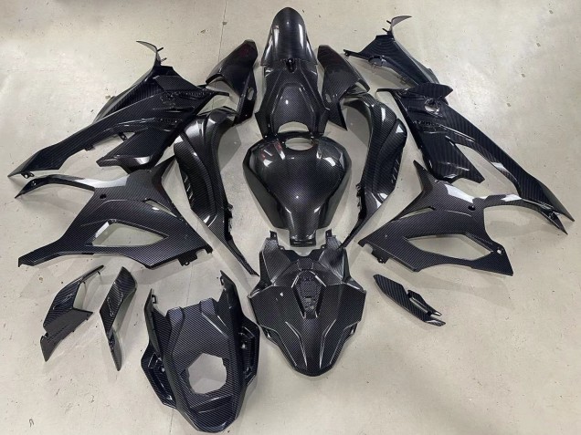 Großhandel BMW S1000RR Motorrad Verkleidung 2023-2024 - Glanzendes Schwarz Carbonfaser