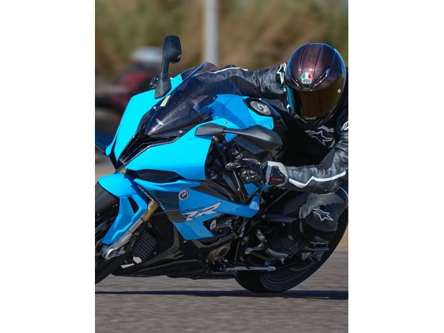 Großhandel BMW S1000RR Motorrad Verkleidung 2019-2022 - Blau Schwarz Carbonfaser
