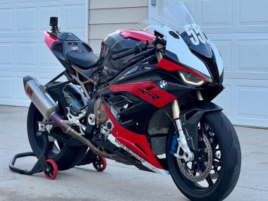 Großhandel BMW S1000RR Motorrad Verkleidung 2019-2022 - Schwarz Rot Weiss