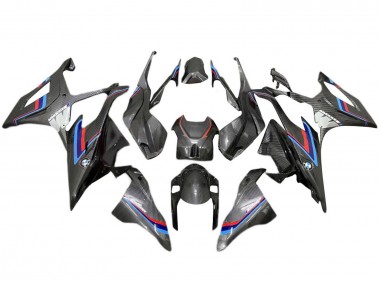 Großhandel BMW S1000RR Motorrad Verkleidung 2019-2022 - Schwarz Blau Rot Carbonfaser