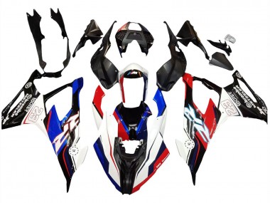 Großhandel BMW S1000RR Motorrad Verkleidung 2019-2022 - Blau Rot Weiss 23