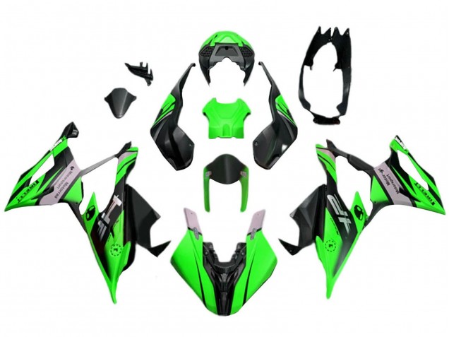 Großhandel BMW S1000RR Motorrad Verkleidung 2019-2022 - Grun Schwarz