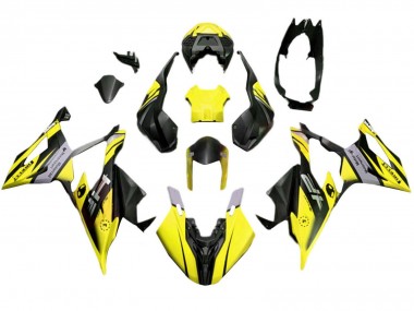 Großhandel BMW S1000RR Motorrad Verkleidung 2019-2022 - Matt Gelb Schwarz