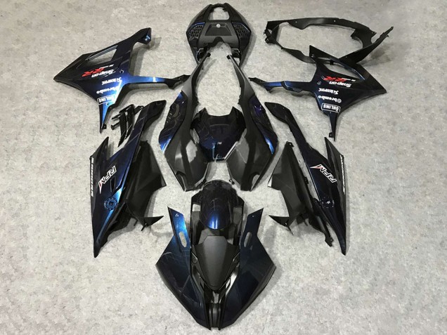 Großhandel BMW S1000RR Motorrad Verkleidung 2019-2022 - Schwarz Dunkel blau