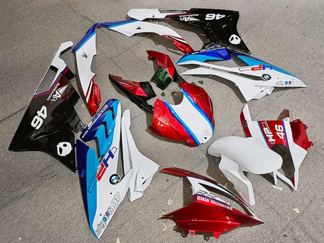Großhandel BMW S1000RR Motorrad Verkleidung 2019-2022 - Rot Weiss Blau 46