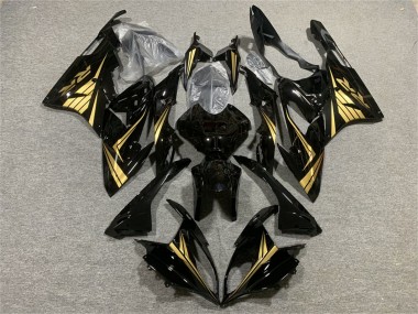 Großhandel BMW S1000RR Motorrad Verkleidung 2017-2018 - Gold Glanzendes Schwarz