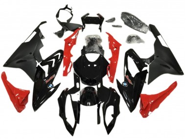 Großhandel BMW S1000RR Abs Motorrad Verkleidungen 2017-2018 - Rot Glanzendes Schwarz Matt Schwarz