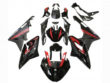 Großhandel BMW S1000RR Motorrad Verkleidung 2017-2018 - Rot Glanzendes Schwarz Matt Schwarz