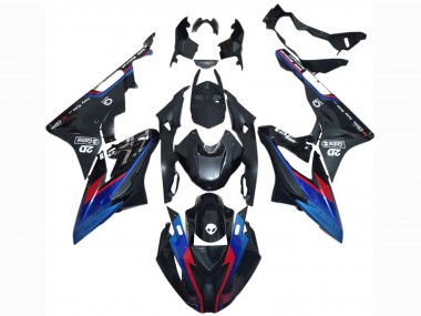 Großhandel BMW S1000RR Motorrad Verkleidung 2017-2018 - Blau Rot Glanzendes Schwarz Castrol