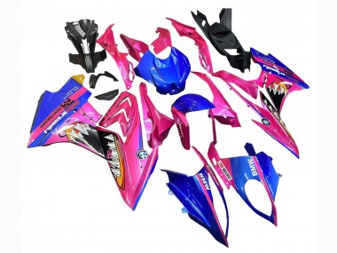 Großhandel BMW S1000RR Motorrad Verkleidung 2017-2018 - Rosa Blau Gelb Hai