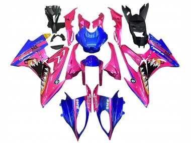 Großhandel BMW S1000RR Motorrad Verkleidung 2017-2018 - Rosa Blau Gelb Hai