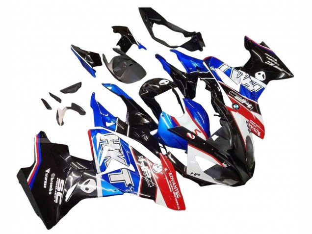 Großhandel BMW S1000RR Motorrad Verkleidungen Kit 2017-2018 - Weiss Blau Rot Glanzendes Schwarz
