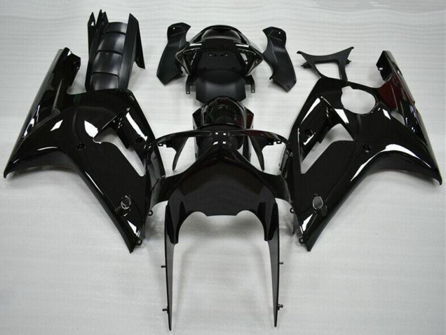 Großhandel Kawasaki ZX6R Motorrad Verkleidung 2003-2004 - Glanzendes Schwarz