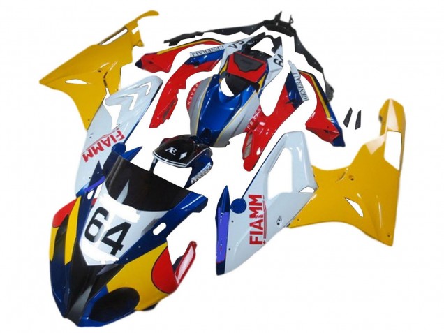 Großhandel BMW S1000RR Motorrad Verkleidung 2017-2018 - Gelb Weiss Rot Blau Fiamm 64