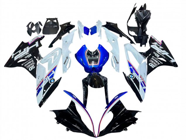 Großhandel BMW S1000RR Motorrad Verkleidung Kit 2015-2016 - Weiss Blau Glanzendes Schwarz